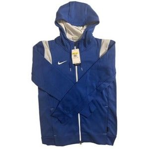 Nike Therma-Fit ZDJ4928 Sideline Royal Blue White Full Zip Hoodie Jacket Mens Sm